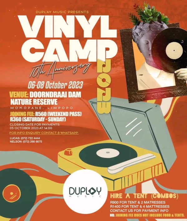 Vinyl Camp 2023 - Weekend pass(With 2 Sleeper Tents & 2 Mattress)